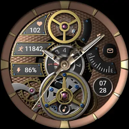 Mechanical Black Gold Wear OS screenshot 7