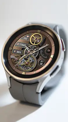 Mechanical Black Gold Wear OS screenshot 4