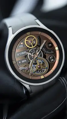 Mechanical Black Gold Wear OS screenshot 2