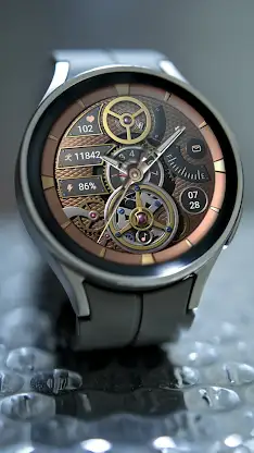 Mechanical Black Gold Wear OS screenshot 5