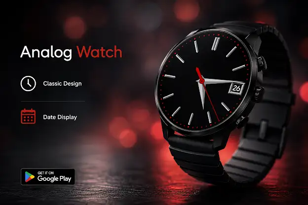 Dark Analog Watch Face screenshot 1