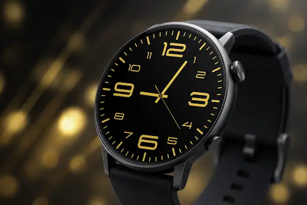 True Black Analog Watch Face screenshot 2