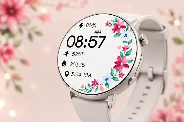 Blossom Floral Watch Face screenshot 3