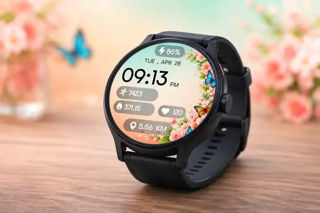 Floral Butterfly Digital Watch screenshot 8