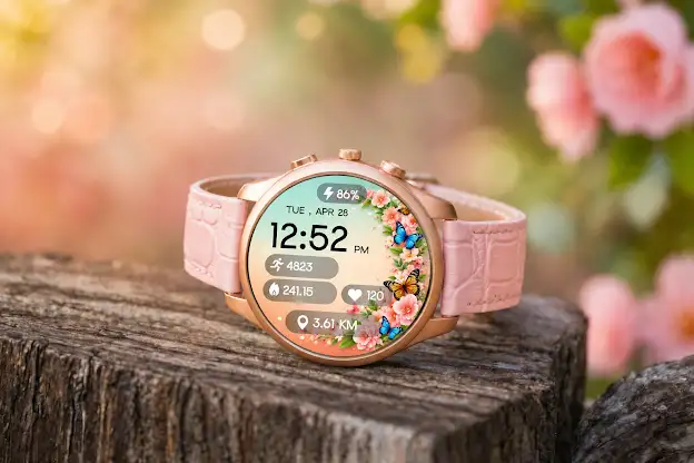 Floral Butterfly Digital Watch screenshot 6