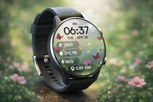 Nature Flora Digital WatchFace screenshot 1