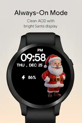 Animated Santa WatchFace -Wear screenshot 3