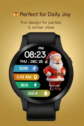 Animated Santa WatchFace -Wear screenshot 6