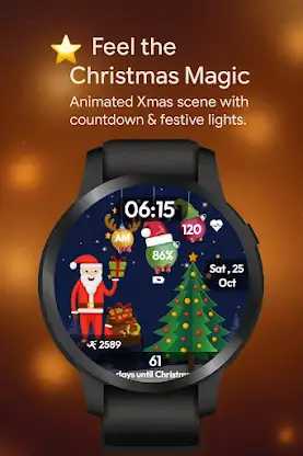 Animated Xmas Countdown Watch screenshot 5
