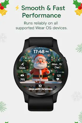 Christmas Santa Run WatchFace screenshot 7