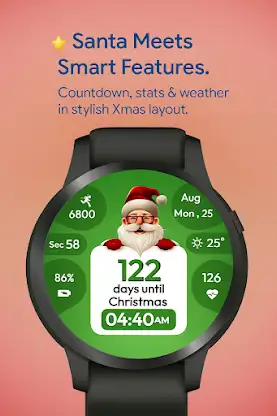 Santa Xmas Countdown WatchFace screenshot 8