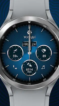Blue Classic Watch Face screenshot 3