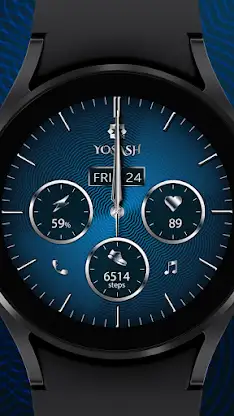 Blue Classic Watch Face screenshot 1