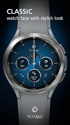 Blue Classic Watch Face screenshot 6
