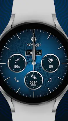 Blue Classic Watch Face screenshot 2