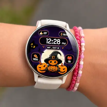 Cute Witch Digital Watch Face screenshot 6