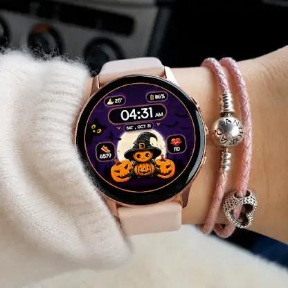Cute Witch Digital Watch Face screenshot 4