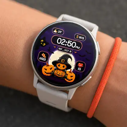 Cute Witch Digital Watch Face screenshot 7