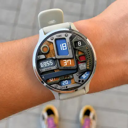 Steel Gear Digital Watch Face screenshot 3