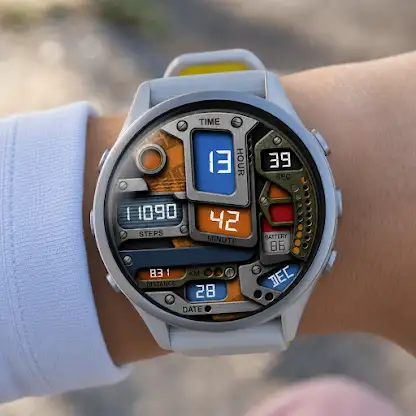 Steel Gear Digital Watch Face screenshot 5