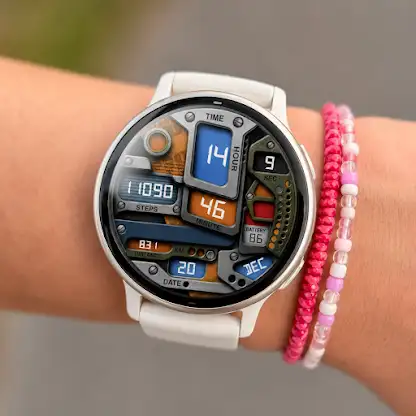 Steel Gear Digital Watch Face screenshot 2