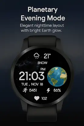 Earth Galaxy WatchFace screenshot 7