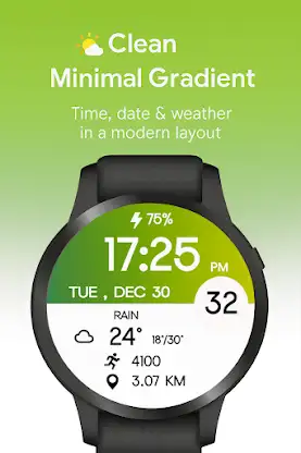 Minimal Gradient Digital Watch screenshot 1
