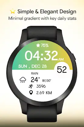 Minimal Gradient Digital Watch screenshot 4
