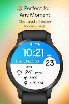 Minimal Gradient Digital Watch screenshot 5
