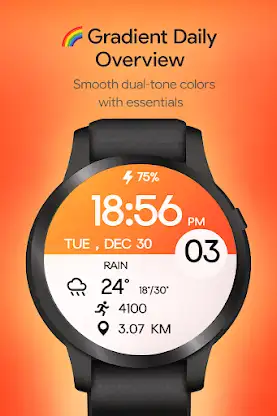 Minimal Gradient Digital Watch screenshot 2