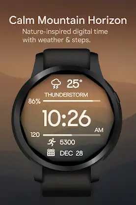 Mountain & Sea WatchFace screenshot 1