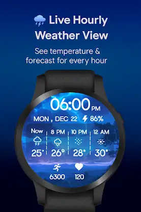 Hourly Weather Digital Watch screenshot 1