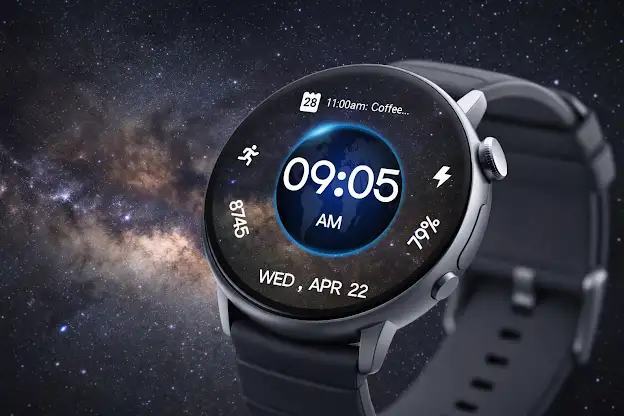 3D Earth Parallax Watch Face screenshot 2