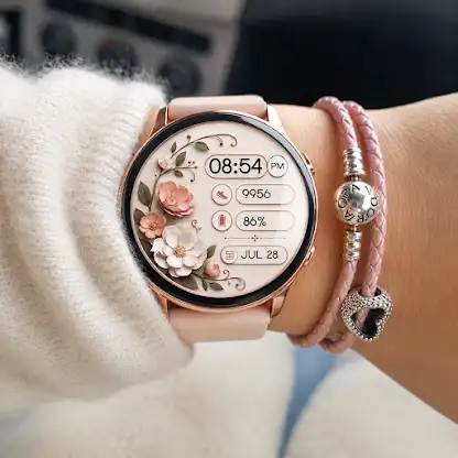 Elegant Blossom WatchFace screenshot 2