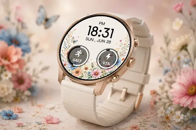 Floral Bloom Digital WatchFace screenshot 6