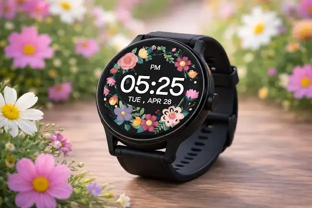 Floral Wreath MinimalWatchFace screenshot 7