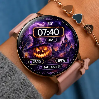 Pumpkin Castle Watch Face screenshot 2
