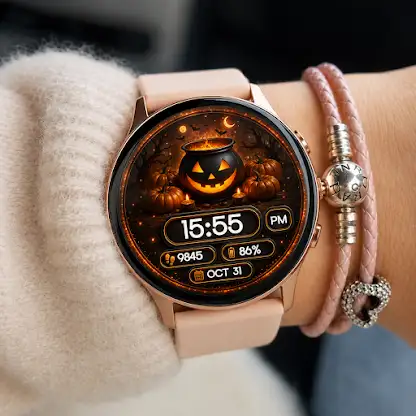 Pumpkin Cauldron Watch Face screenshot 2