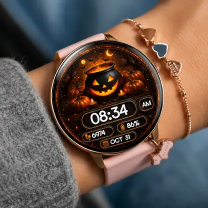 Pumpkin Cauldron Watch Face screenshot 1