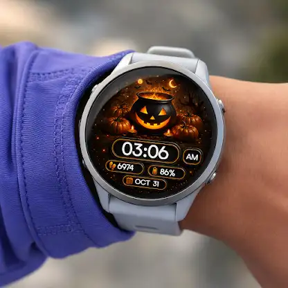 Pumpkin Cauldron Watch Face screenshot 8