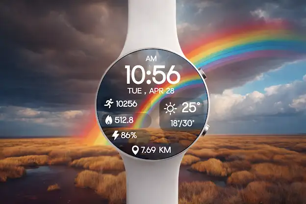 Rainbow Weather Watch Face screenshot 4