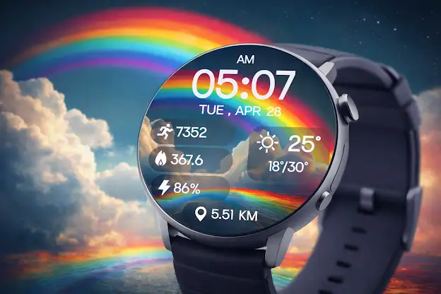 Rainbow Weather Watch Face screenshot 3
