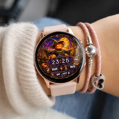 Scarecrow Pumpkin Watch Face screenshot 2