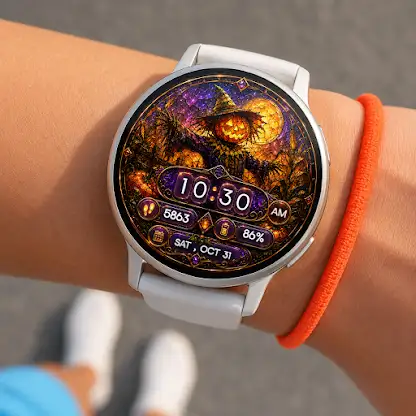 Scarecrow Pumpkin Watch Face screenshot 3