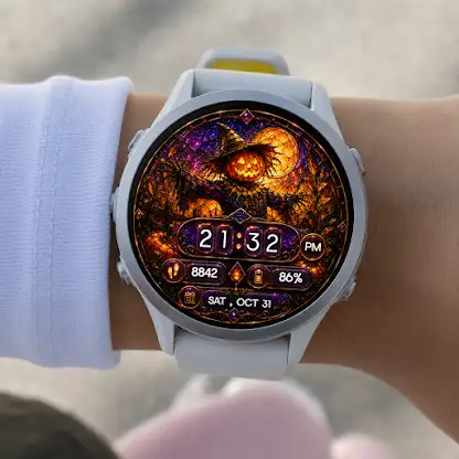 Scarecrow Pumpkin Watch Face screenshot 7