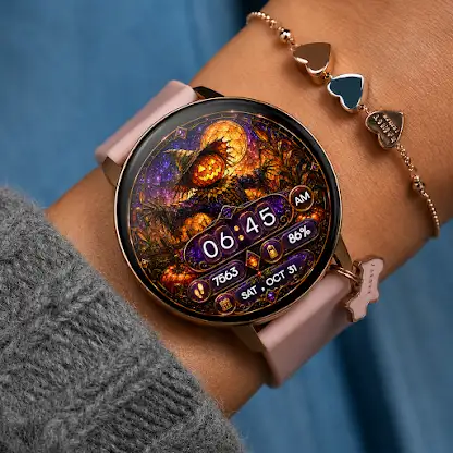 Scarecrow Pumpkin Watch Face screenshot 1