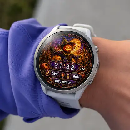 Scarecrow Pumpkin Watch Face screenshot 8