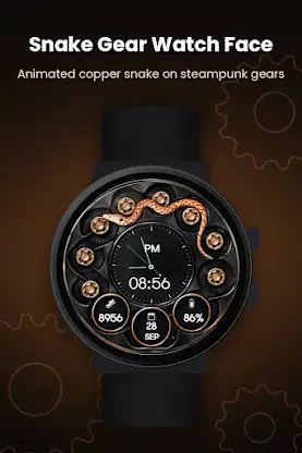 Snake Gear Animated Watch Face screenshot 1