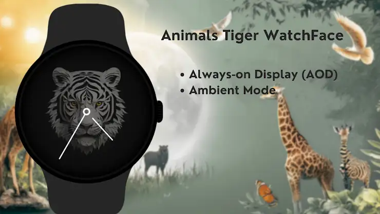 Animals Tiger WatchFace screenshot 7