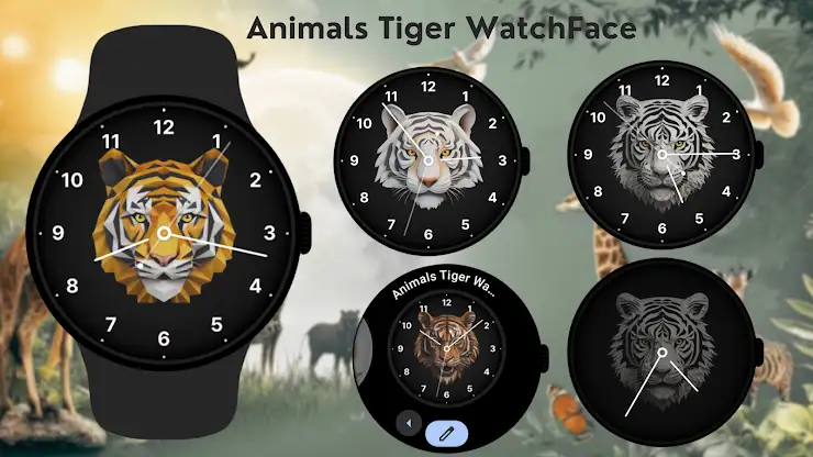 Animals Tiger WatchFace screenshot 6
